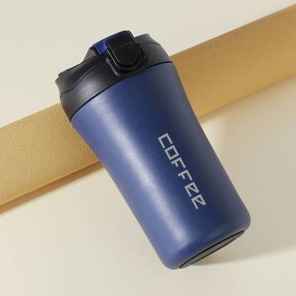 Tabletext 400ml Leakproof Insulated Coffee Tumbler With Straw And Sip Facility Lid 304 Stainless Steel Tumbler
