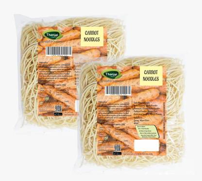 THANJAI NATURAL Carrot Noodles 180g X 2 (360g) of Natural Processed Noodles No Maida & No MSG | Instant Noodles Vegetarian