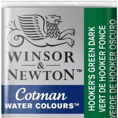 Winsor & Newton Cotman Water Colour Half Pan - Hooker's Green Dark (312)