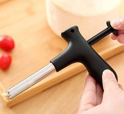 TRUTEC Coconut Tool Opener Peeler Stainless-Steel Coconut Driller Coconut Opener Straight Peeler