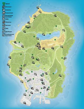 Maps Gta V Video Game Matte Finish Poster Paper Print