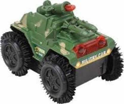 teezy Mini Tumbling Military Tank Toy For Kids (Multicolor)