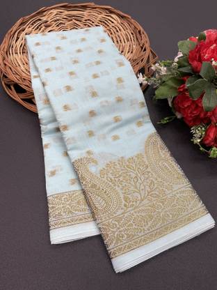 murlientrprise Self Design Kanjivaram Cotton Silk Saree with Unstitched Blouse