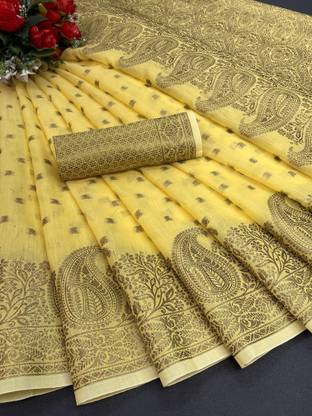 murlientrprise Self Design Kanjivaram Cotton Silk Saree with Unstitched Blouse