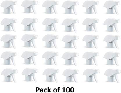 M.C. PIPWALA White Plastic 28mm Water Spray Nozzle Trigger for Bottle Pack of 100 DIY cleaning products, Sanitization such as essential oil sprayer
