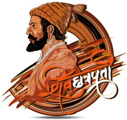 Saiii Designs 3 cm Chhatrapati Shivaji Maharaj Self Adhesive Sticker