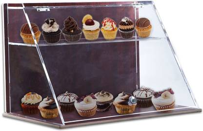 lOMESH Acrylic Bakery Display Case, Acrylic Pastry Container, Bakery Display Rack Storage Box