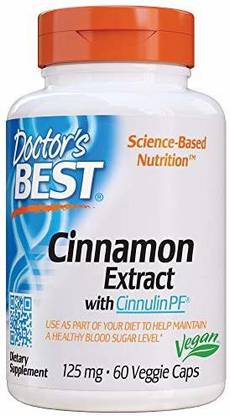 Doctor's Best Cinnamon Extract Cinnulin Pf, Non-GMO, Vegan, Gluten Free, Helps Maintain Blood