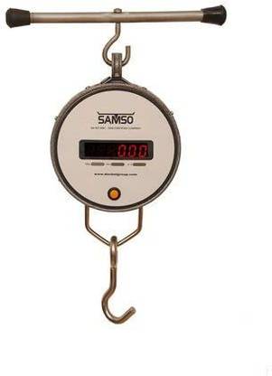SAMSO Digi Circular Hanging Scales Capacity 50 Kgs Hanging Scale With Handle Weighing Scale