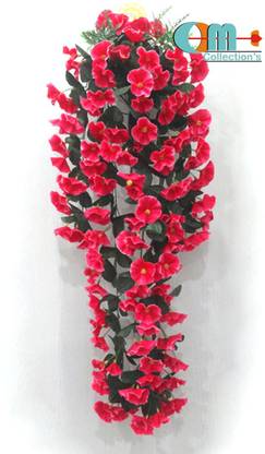 OM COLLECTIONS Artificial Creepers hanging flower Pink Lavender Artificial Flower  with Pot