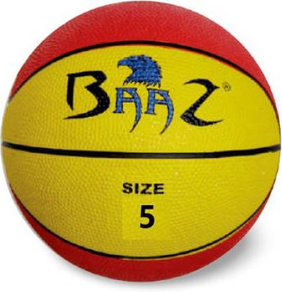 BAAZ Red Yellow Basketball - Size: 5