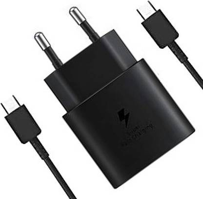 बेनर Samsung 25 Watt USB-C Charger Adapter, Super Fast Charge Type-C to C Cable मोबाइल चार्जर