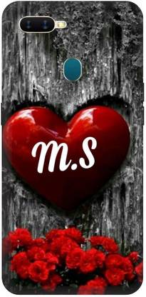 3D U PRINT Back Cover for OPPO A7 ,CPH1901 , MS, M LOVES S, NAME, LETTER, ALPHABET, MS LOVE