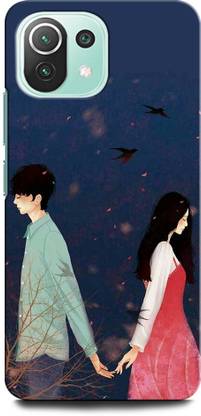 GRAFIQE Back Cover for Mi 11 Lite, Xiaomi 11Lite NE GIRL BOY LOVE, ANIME, SWEET COUPLE, TOGETHER, COUPLE KISS