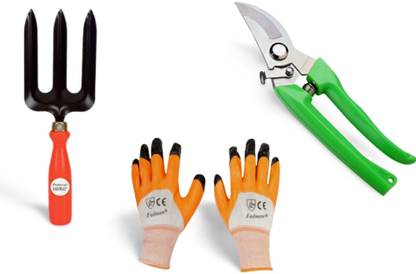 FADMAN HAND TOOL FOR HOME QUALITY GARDENING | GARDEN FORK | GLOVES | PRUNER | Garden Tool Kit