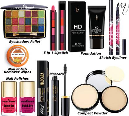 COLOR FLAME Exclusive Makeup Set For Bridal and Daily Uses Makeup Kit MKPKT4454T