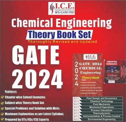 GATE Chemical Engineering 2024 : Comprehensive Set Of Theory Books, Special Problems And Solutions With Hints, Updated As Per Syllabus