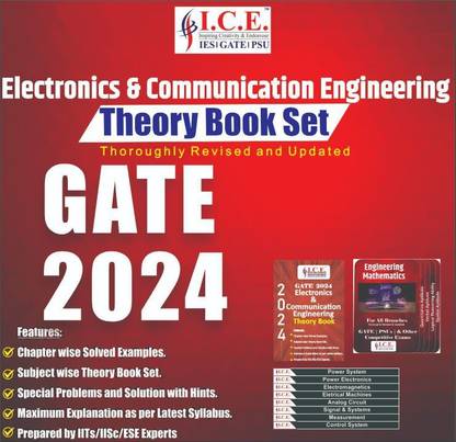 GATE Electronics And Communication(ECE) Engineering 2024 : Comprehensive Set Of Theory Books, Special Problems And Solutions With Hints, Updated As Per Syllabus