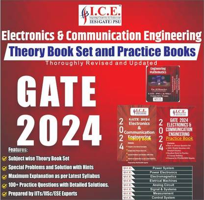 GATE Electronics And Communication Engineering 2024 : Comprehensive Set Of Theory Books And Practice Book Set, Technical Subject Practice Book For Gate Exam Preparation, Special Problems And Solutions With Hints, Updated As Per Syllabus