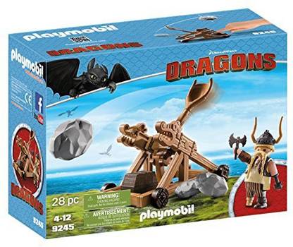 Playmobil How To Train Your Dragon Gobber With Catapult