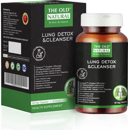 The Old Natural Lung Detox - Smokers & Pollution Supplement for Smokers - Removes Tar & Mucus