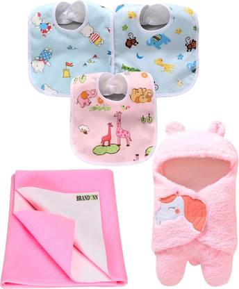 BRANDONN New Born Baby Gift Set Combo Pack For Baby Boys And Baby Girls Pack of 5