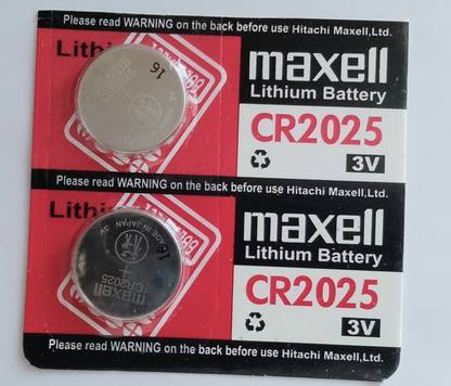 NM Enterprises Maxell Lithium Coin Cell CR2025 (3V) pack of 2 coin cell   Battery