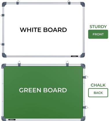 Wild Accessories Small Portable Dry Erase Whiteboard, for Kids, Adults, School, Home, Office etc. White, Green board