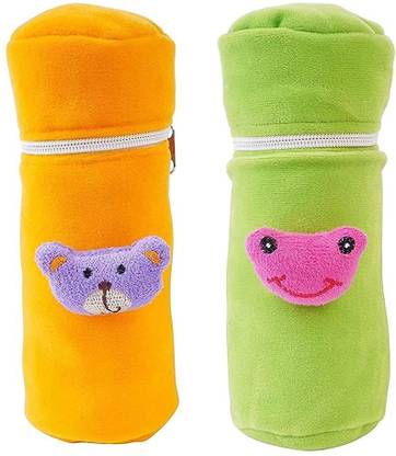 MW PRINTS Soft Plush Baby Milk Feeding Bottle Cover With Easy To Hold Strap(130 ML-250 ML)