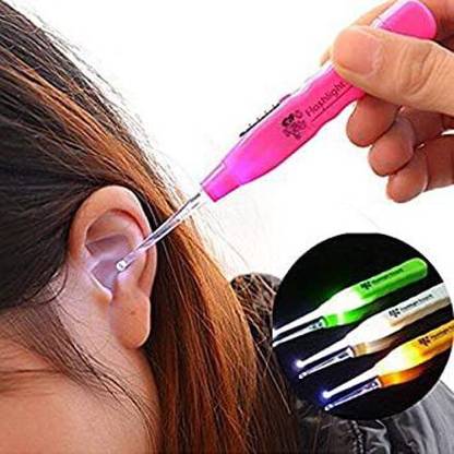 Florezza LED Flashlight Ear pick for Ear wax remover and cleaner|multicolour