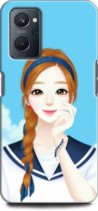 INDICRAFT Back Cover for OPPO A76, CPH2375 GIRL, ANIME, CARTOON, LOVELY GIRL, CUT GIRL