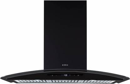 Elica iSMART 5 STAR Performance 90 cm Chimney with Inverter Technology GLACE TRIM 903 Wall Mounted Black 1425 CMH Chimney