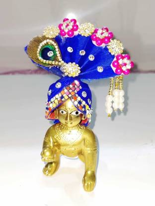 radha krishnam poshak / laddu gopal designer pagdi / ladoo gopal mukut (Pack of 3)(Size 4no)RK_770 Deity Ornament