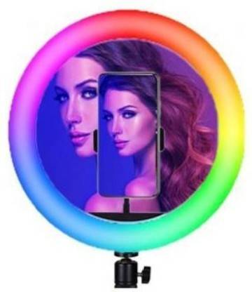 itup 360° Rotatable Dimmable Studio Lighting 10 Inch Multi color RGB Ring Light Ring Flash