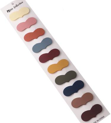 Myra Collection 10pcs Matte Snap Hair Clip Barrettes for Girls Tic Tac Clip