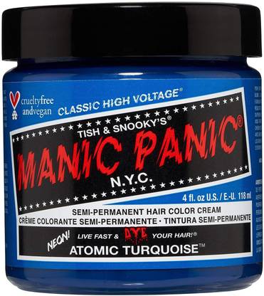 Manic Panic Classic Cream Semi-Permanent Vegan Hair Color , Atomic Turquoise