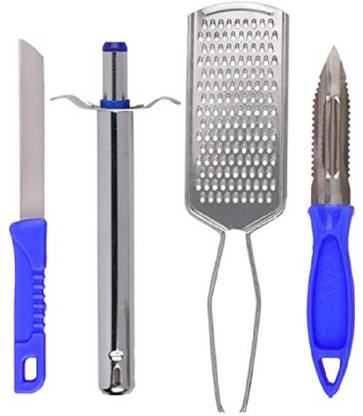 VIVAAN 4 IN1 KITCHEN TOOLS,GAS LIGHTER,PILLAR,GREATER,KNIFE Kitchen Tool Set