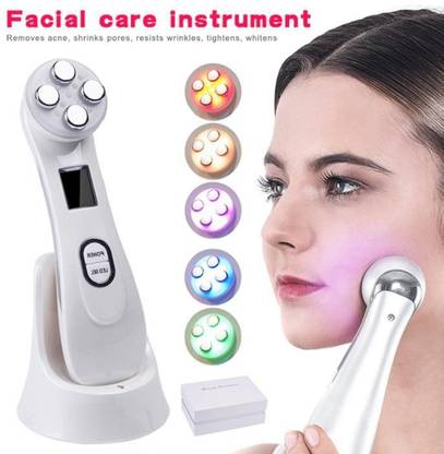 top health 5 in 1 RF EMS Wrinkle Removal Skin Tightening Machine Beauty Instrument Radio Frequency LED Face Mesotherapy Electroporation Massager