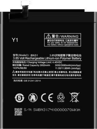 Case Finder Mobile Battery For  Xiaomi Redmi Y1 BN31 Xiaomi Redmi Y1 BN31