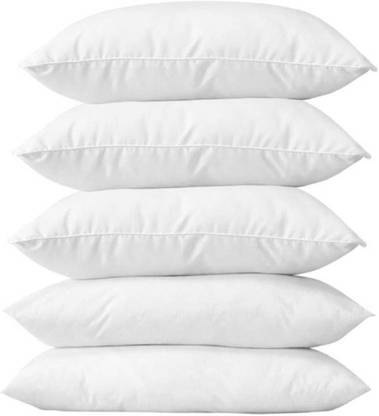 CRAZY WORLD Microfibre Sleeping Pillow Pack of 5 Solid