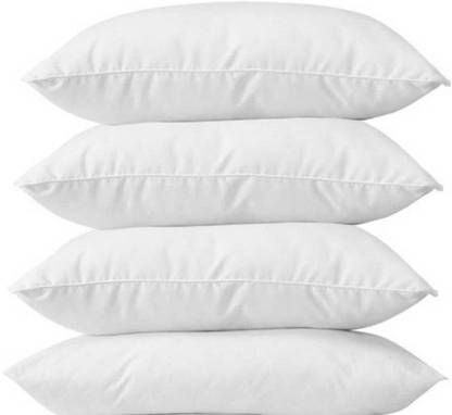 CRAZY WORLD Microfibre Sleeping Pillow Pack of 4 Solid