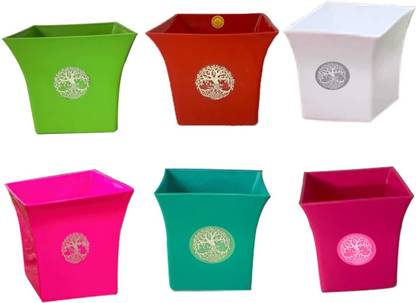 CLASSIC HOUSEWARE Plastic Planter Pots 4 Inch Plant Plant Container Set