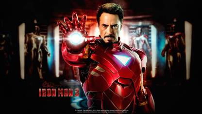 Poster Iron Man Iron Man sl409 (Plastic Large Wall Poster, 36x24 Inches, Multicolor) Fine Art Print