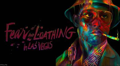 Poster Fear And Loathing In Las Vegas Loathing 349 (Plastic Large Wall Poster, 36x24 Inches, Multicolor) Fine Art Print