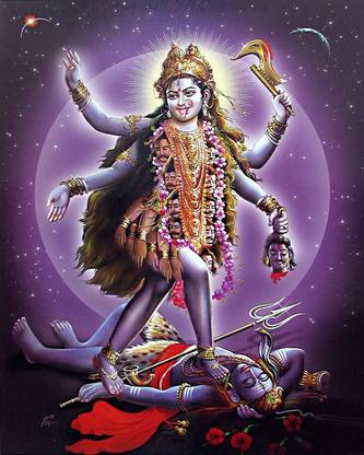 maa Kali hd quality Print Poster on LARGE PRINT 36X24 INCHES Photographic Paper