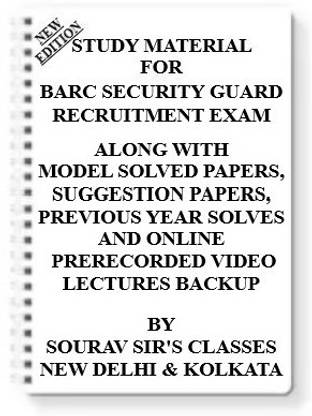 Study Material On Barc Security Guard Recruitment Exam [pack Of 4 Books] With Model Question Papers + Topicwise Analysis + Mcq Questions+ Special Practice Set