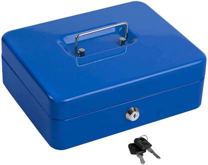 Bestow Metal Safe Locker Box; Money Tray and Coin Drawer Storage Box Safe Locker