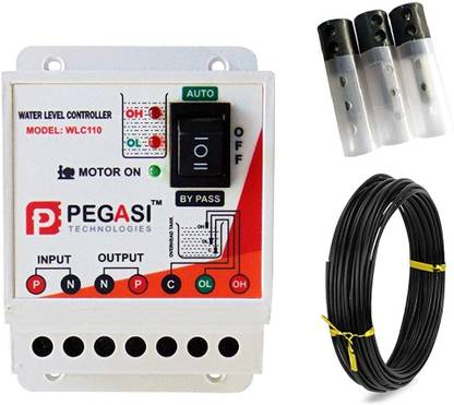PEGASI Water Level Controller with Electrolysis free sensor and 20mtr high quality wire Wired Sensor Security System