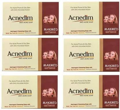 MAKMED NEW ACNEDIM PIMPLE REMOVING SOAP PACK OF SIX (6*75GM)