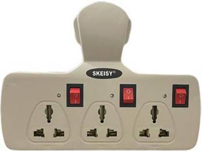 Skeisy 3+3 MULITPLUG WIRELESS EXTENSION BOARD 6AMP 3  Socket Extension Boards